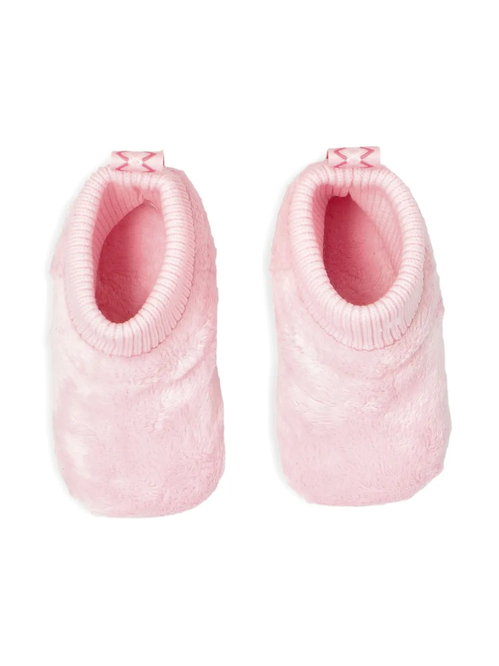 Ugg Ribbed-cuff Plush Pre-walkers In Pink