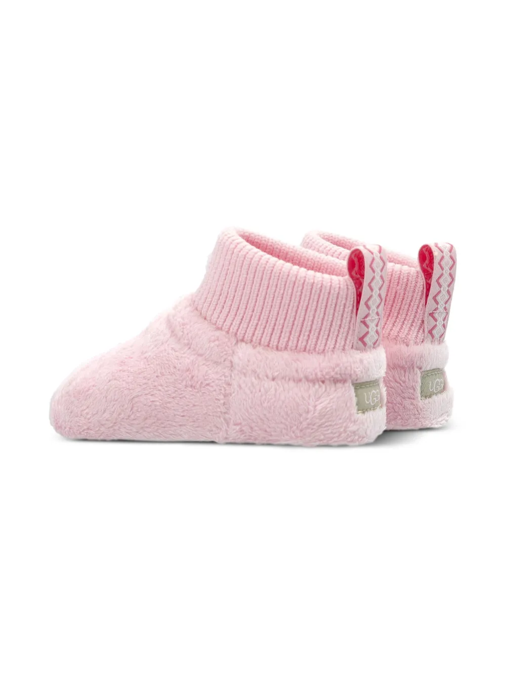 UGG Kids ribbed-cuff plush pre-walkers Pink