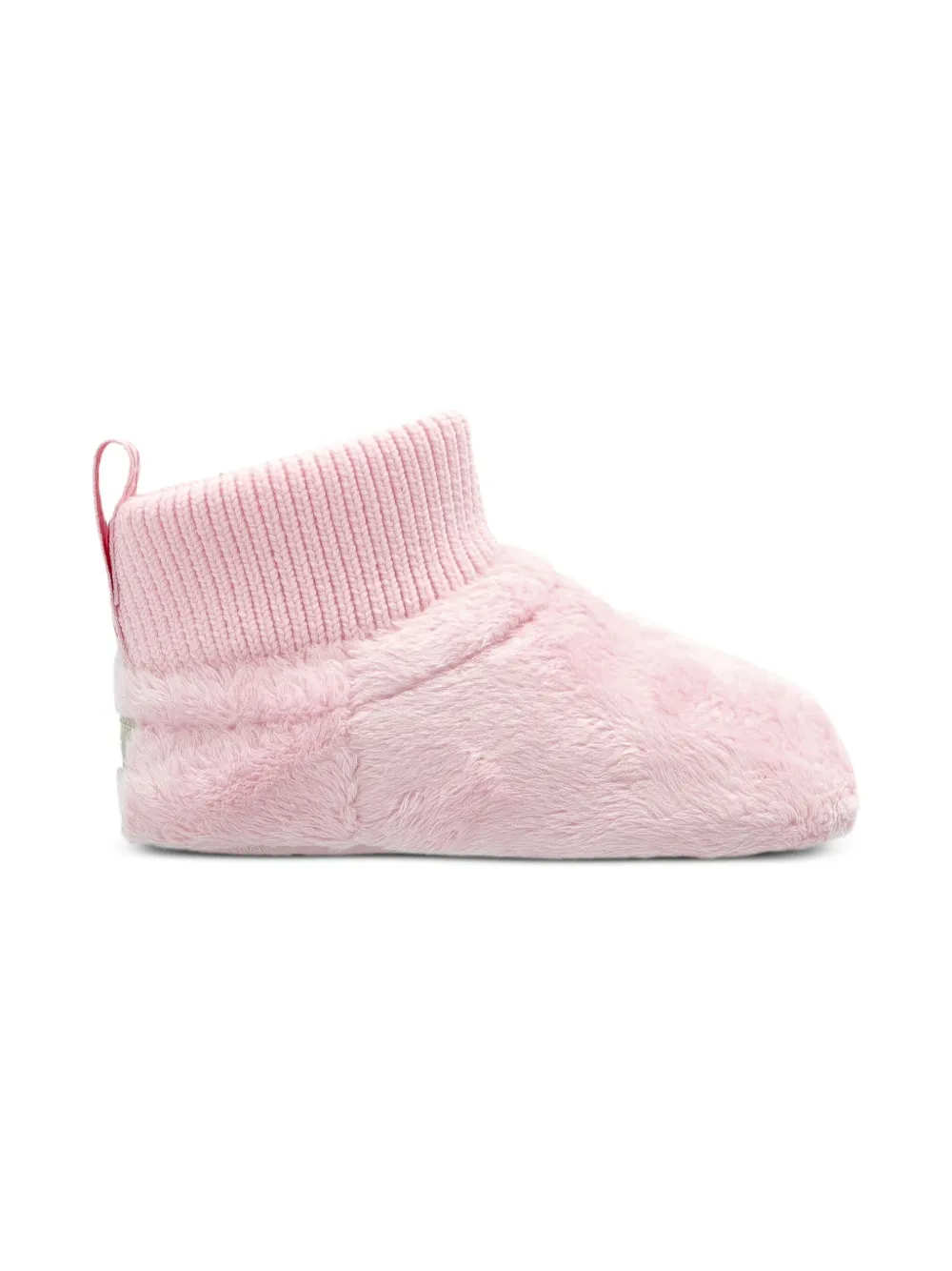 UGG Kids ribbed-cuff plush pre-walkers Pink