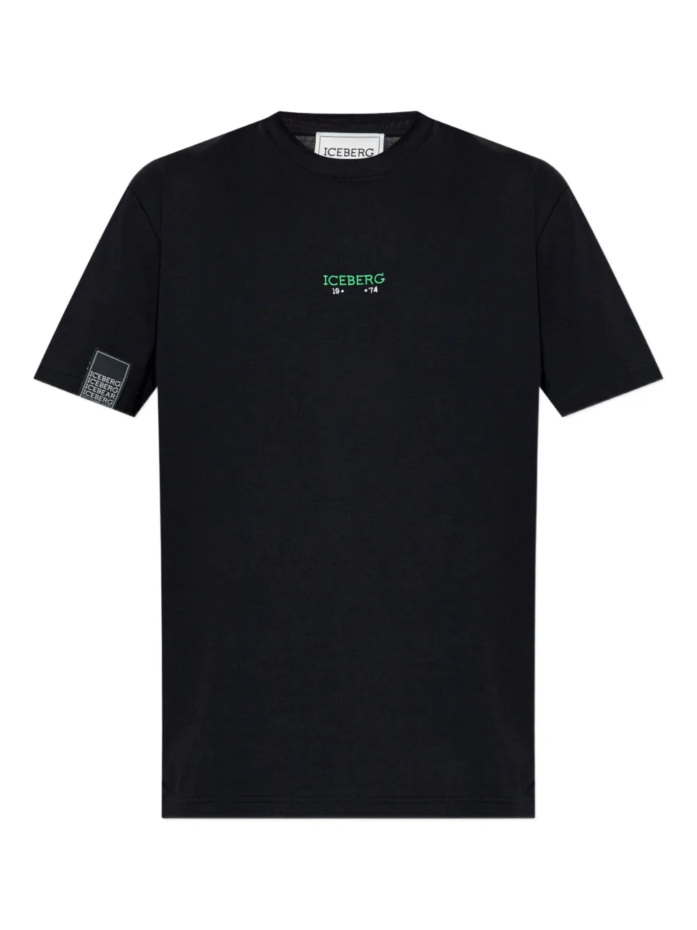 Iceberg Katoenen T-shirt met geborduurd logo Zwart