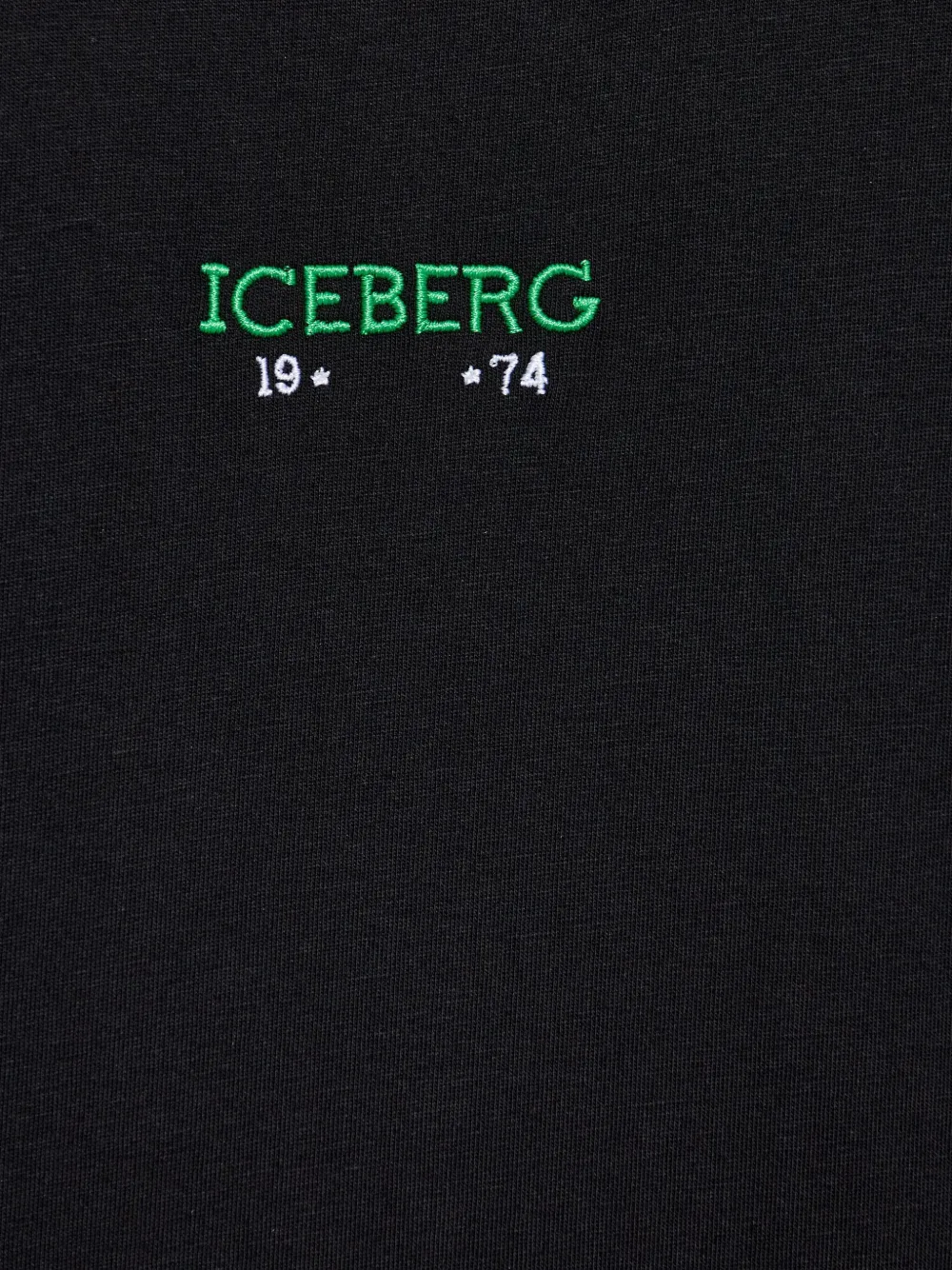 Iceberg Katoenen T-shirt met geborduurd logo Zwart
