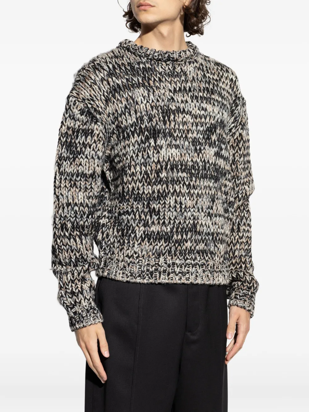 LEMAIRE textured wool sweater Grijs