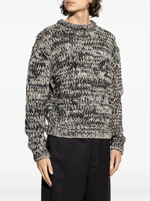 トップス lemaire wool pullover shirts LEMAIRE Textured Wool Sweater | Grey | FARFETCH