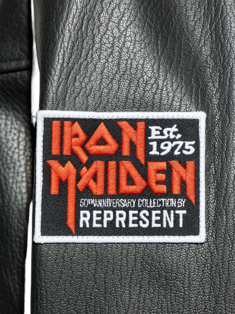 Represent X Iron Maiden Trooper studded leather jacket Zwart