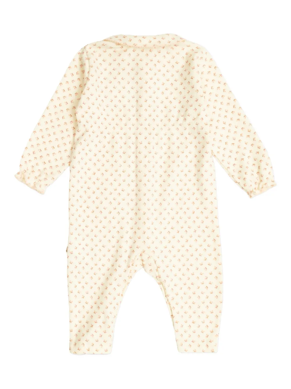 Bonpoint floral-print collared babygrow - Beige
