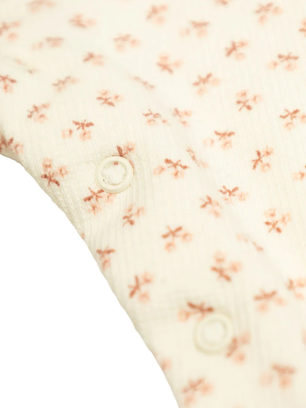 Bonpoint Romper met bloemenprint en kraag Beige