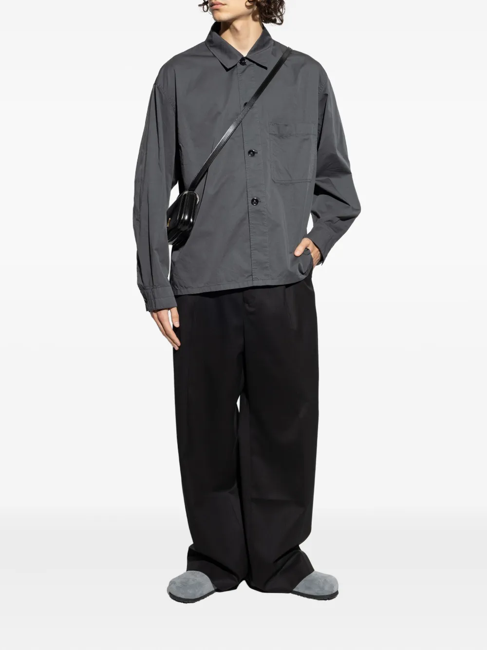 LEMAIRE patch-pocket button-down shirt - Grijs