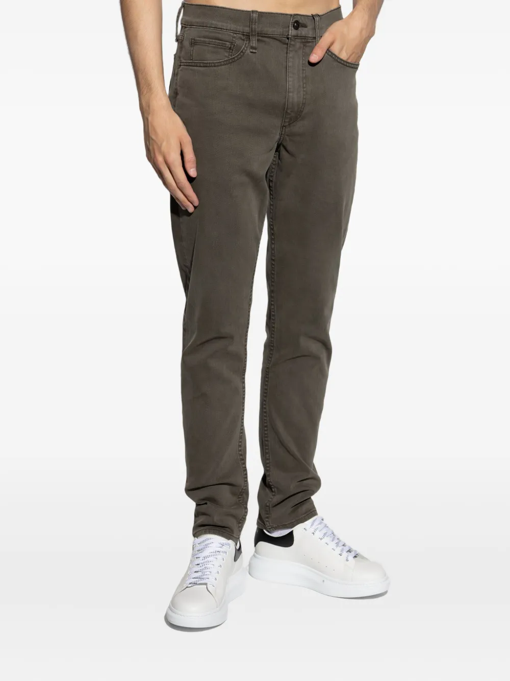 Rag & Bone Straight-leg Cotton Jeans In Brown
