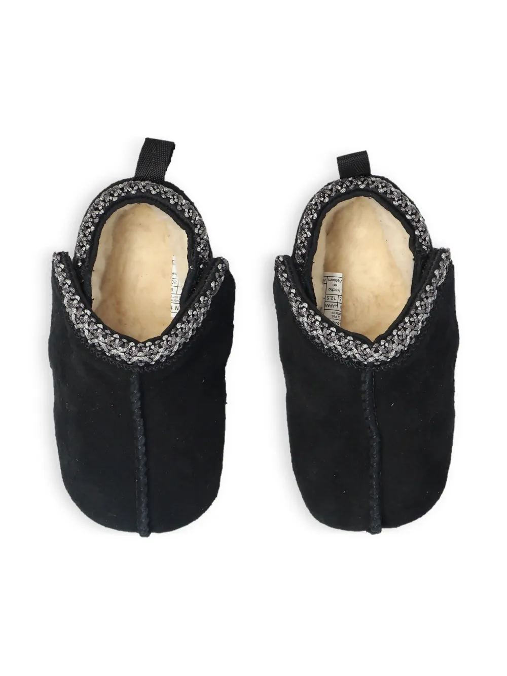 UGG Kids knitted-trim suede boots Black