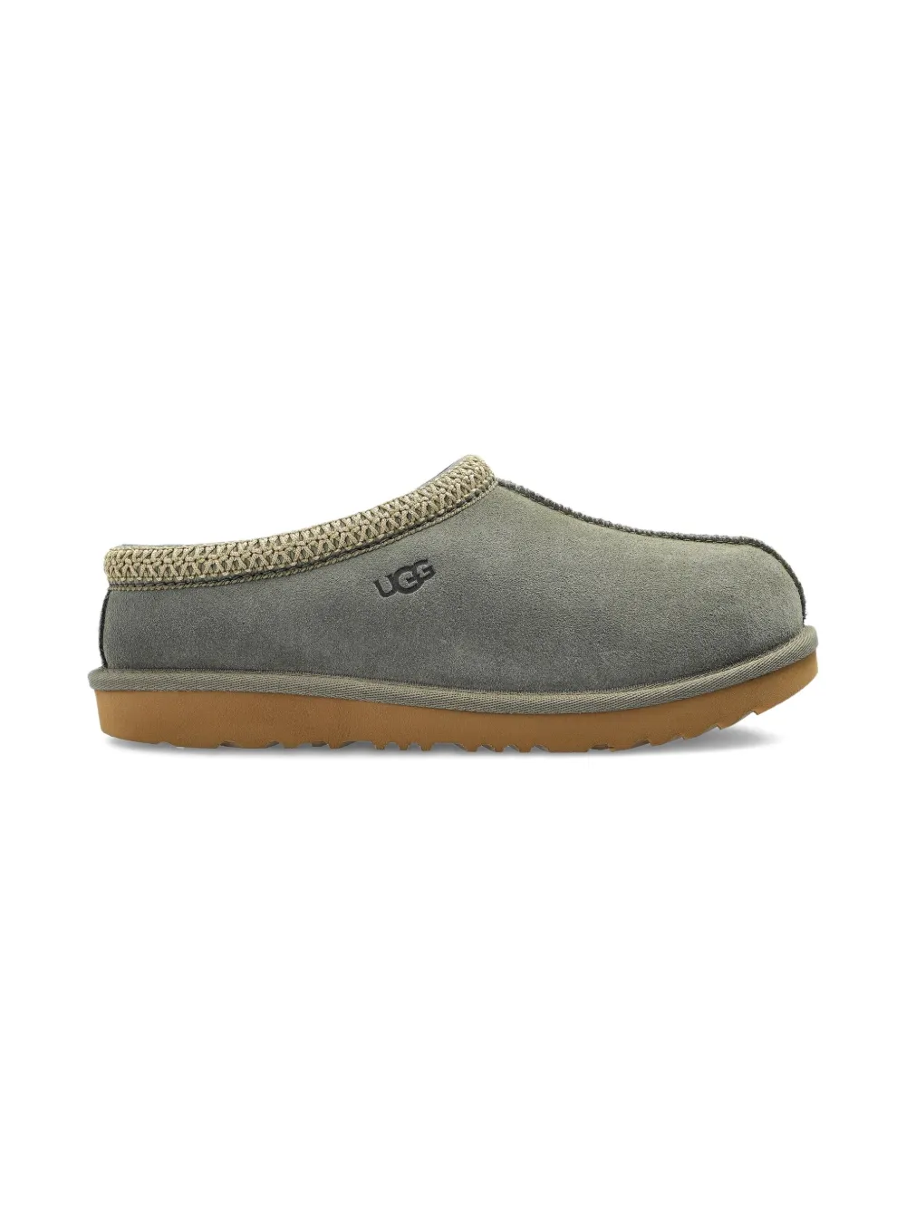 UGG Kids Tas braided-trim slippers Grey