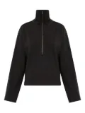 LEMAIRE high-neck zip-up sweatshirt - Black