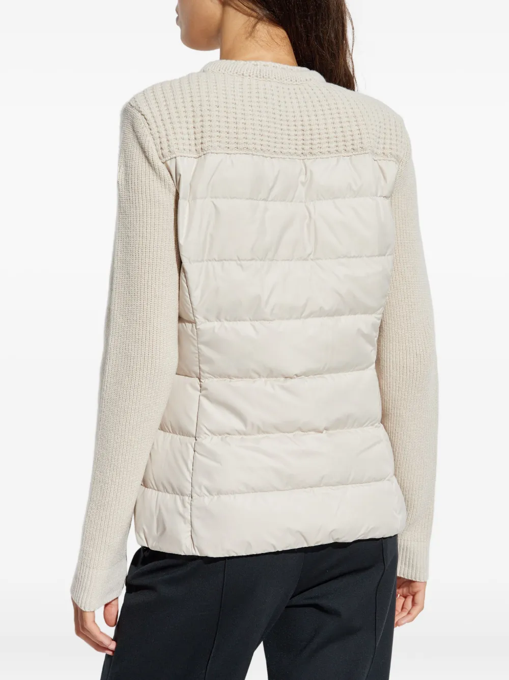 Moncler ribbed pocketed cardigan Beige