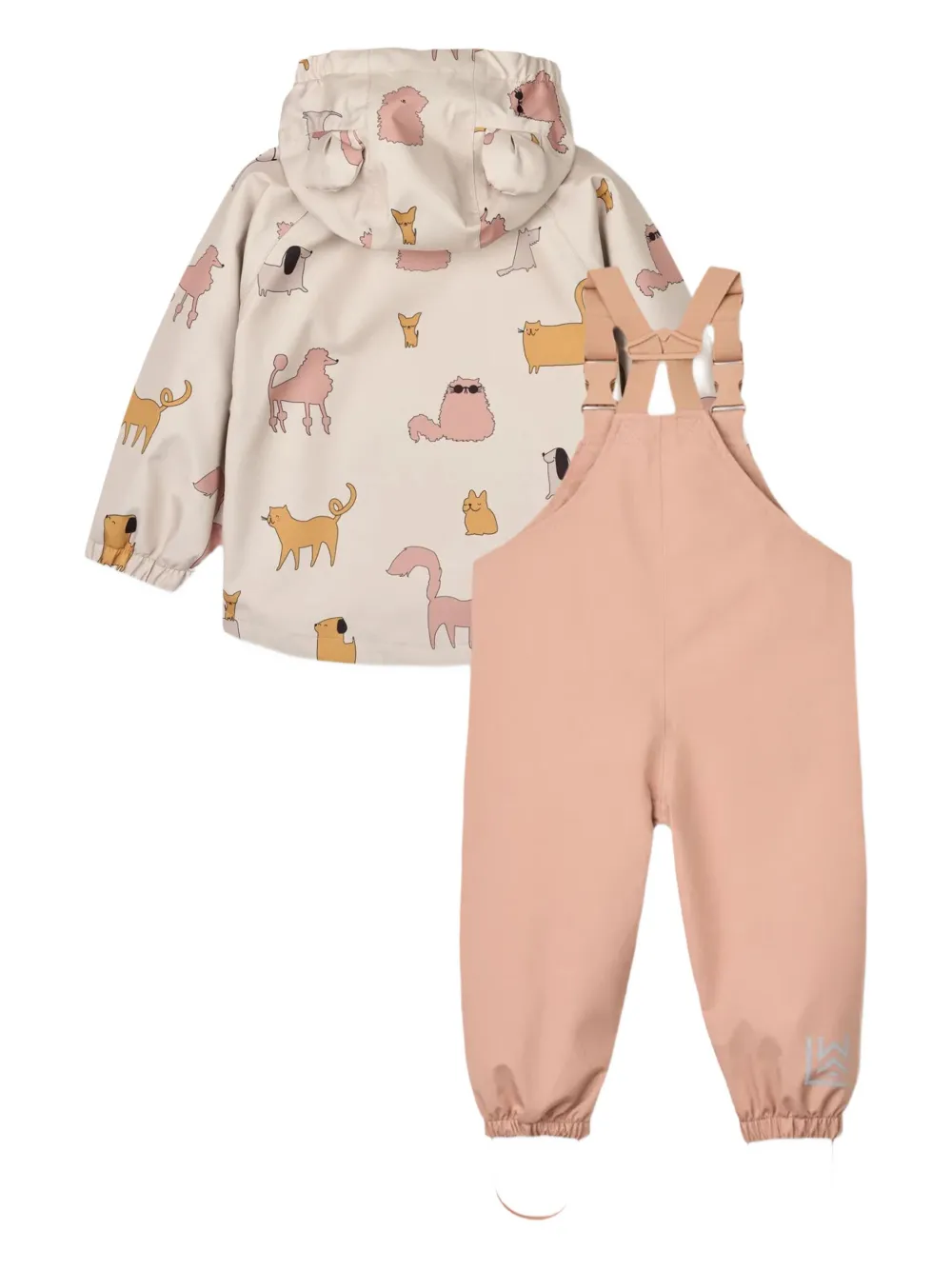 Liewood Manu Rainwear Set tuinbroek met capuchon Roze
