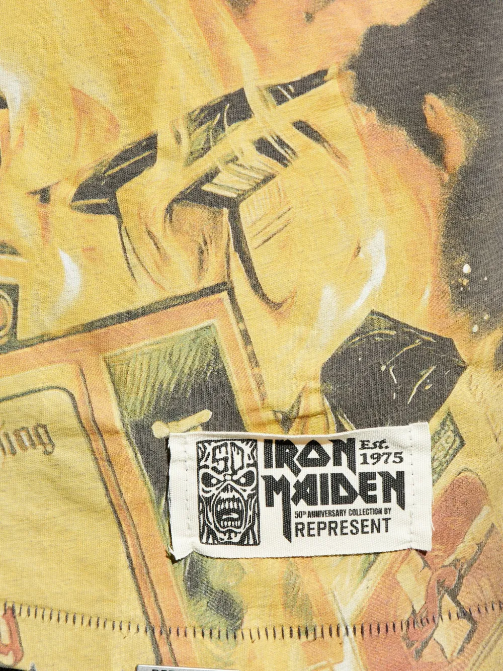 Represent x Iron Maiden Steed T-shirt met grafische print Groen