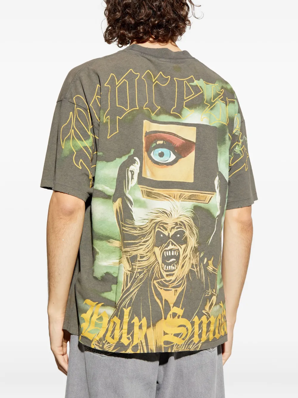 Represent x Iron Maiden Steed T-shirt met grafische print Groen