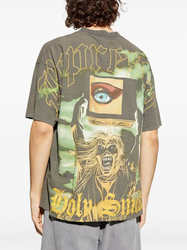 Represent x Iron Maiden Steed graphic-print T-shirt | Green