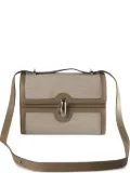 Savette herringbone-pattern flap cross body bag - Neutrals