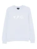 A.P.C. logo-print sweatshirt - Blue