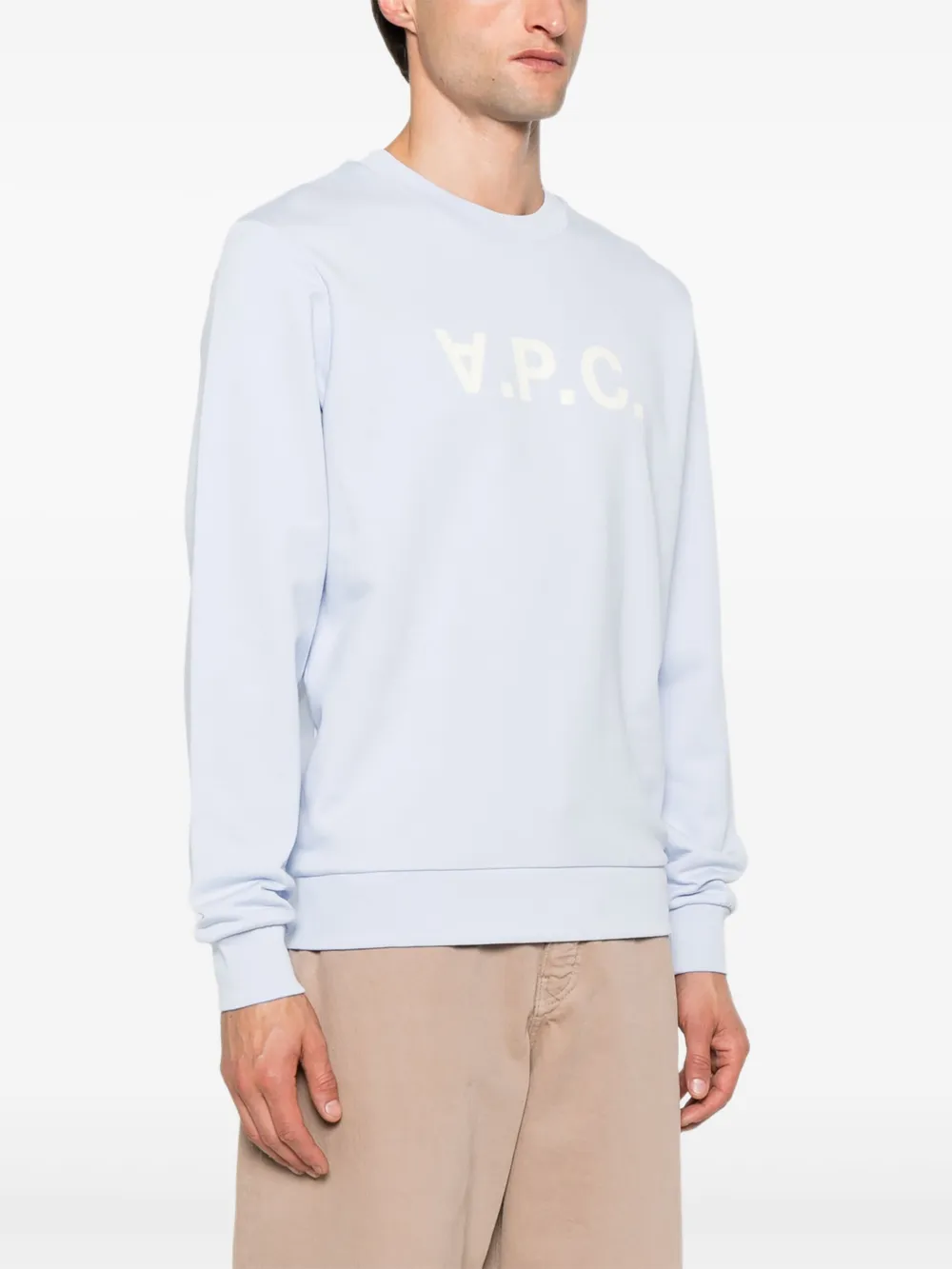 A.P.C. Sweater met logoprint Blauw