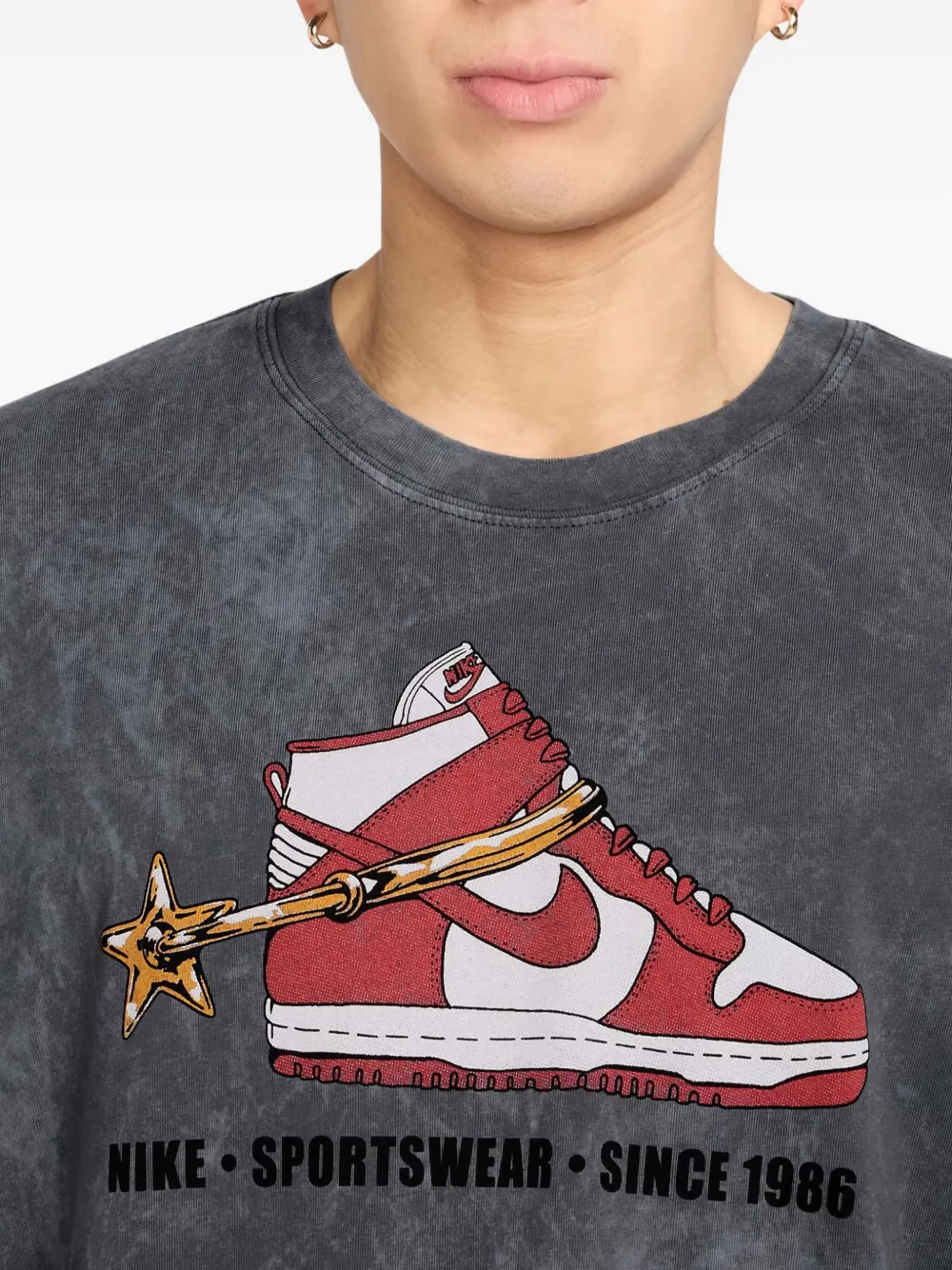 Nike Max90 Vintage Dunk High Graphic T-shirt In Gray