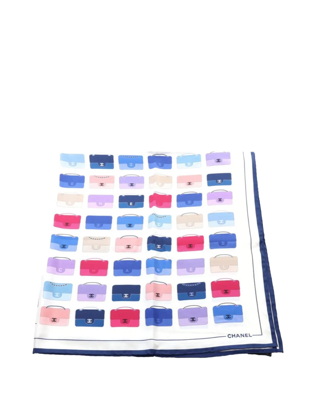 CHANEL Pre-Owned 2000-2010 Flaps Print Silk Scarf scarves - マルチカラー CHANEL Pre-Owned 2000-2010 Flaps Print Silk Scarf scarves - マルチカラー