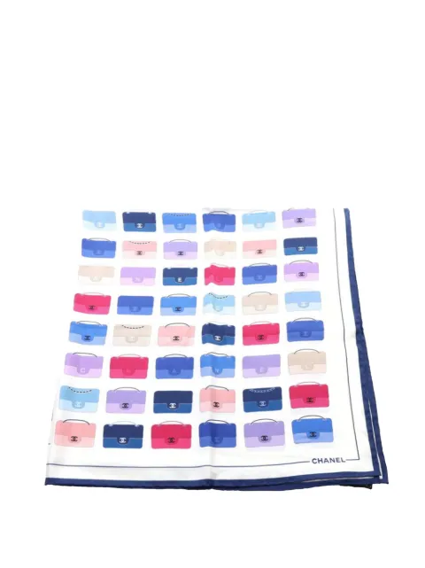 CHANEL Pre-Owned 2000-2010 Flaps Print Silk Scarf scarves