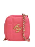 CHANEL Pre-Owned 2020 CC Lambskin Diamond Clutch with Chain crossbody bag - Pink