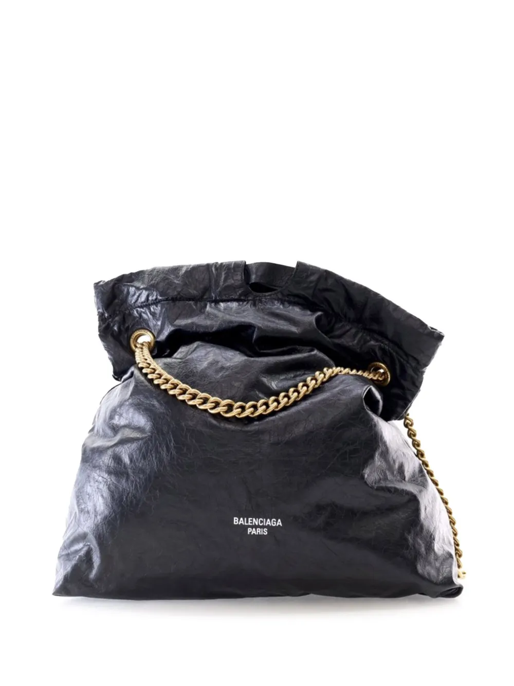 Balenciaga Pre-Owned 2010 Medium Calfskin Crush tote bag - ブラック Balenciaga Pre-Owned 2010 Medium Calfskin Crush tote bag - ブラック