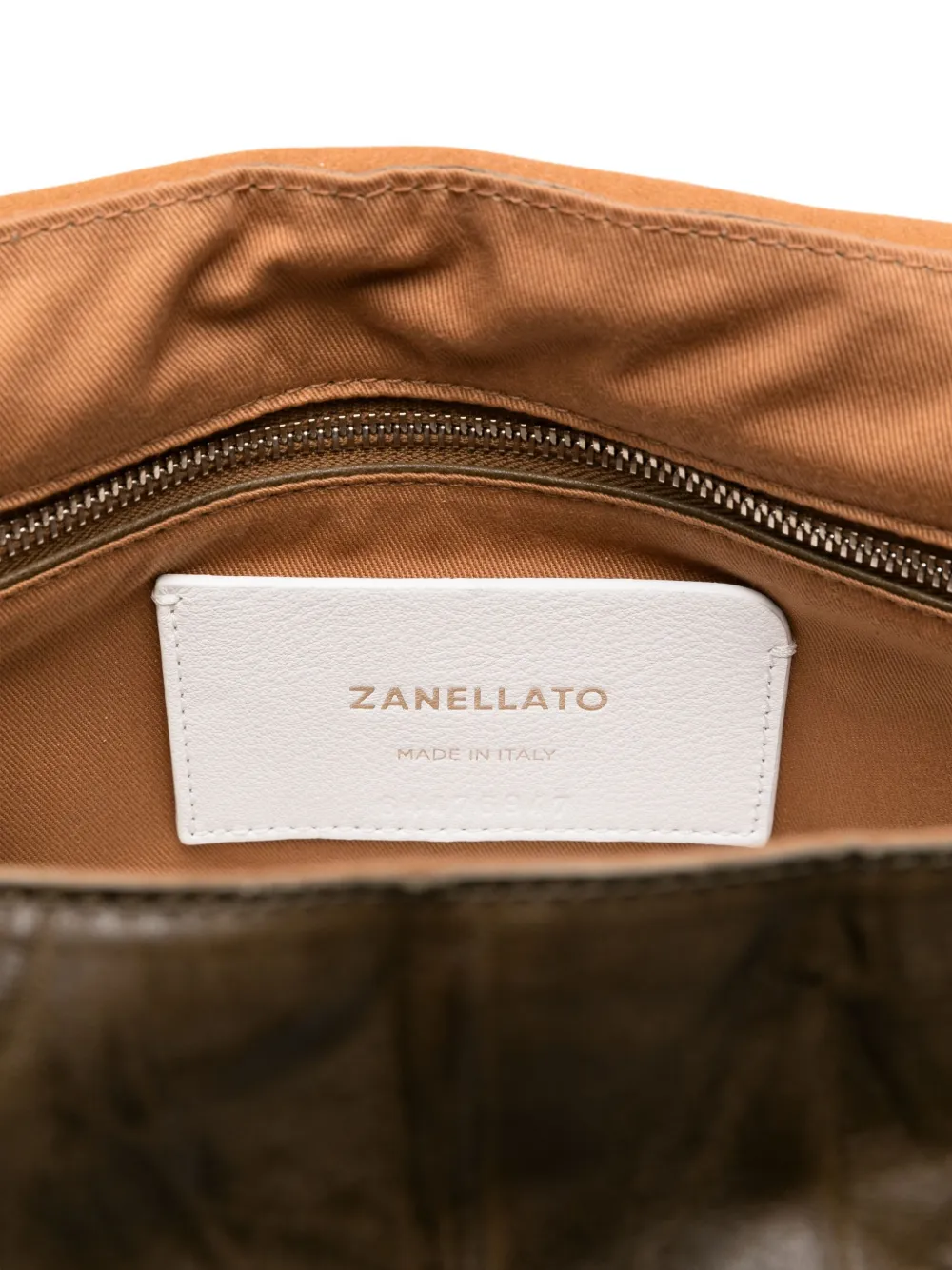 Zanellato Medium Postina leren crossbodytas Groen