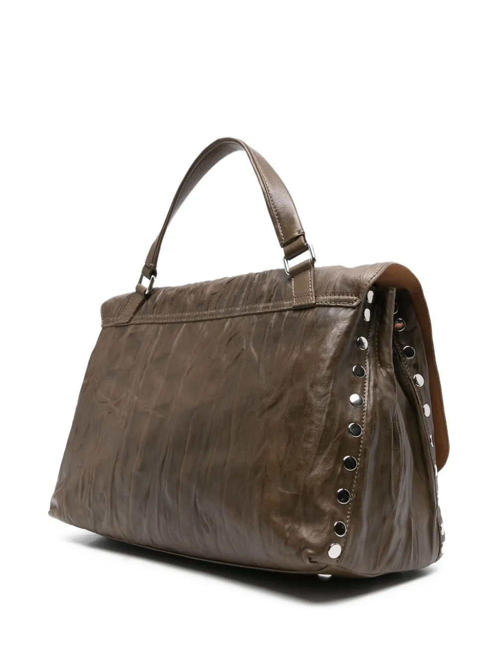 Zanellato Medium Postina leren crossbodytas Groen