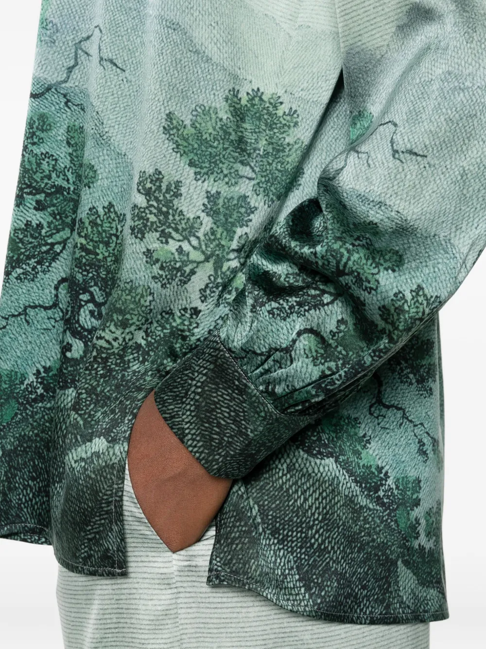 Pierre-louis Mascia Adastrgum Printed Top In Green
