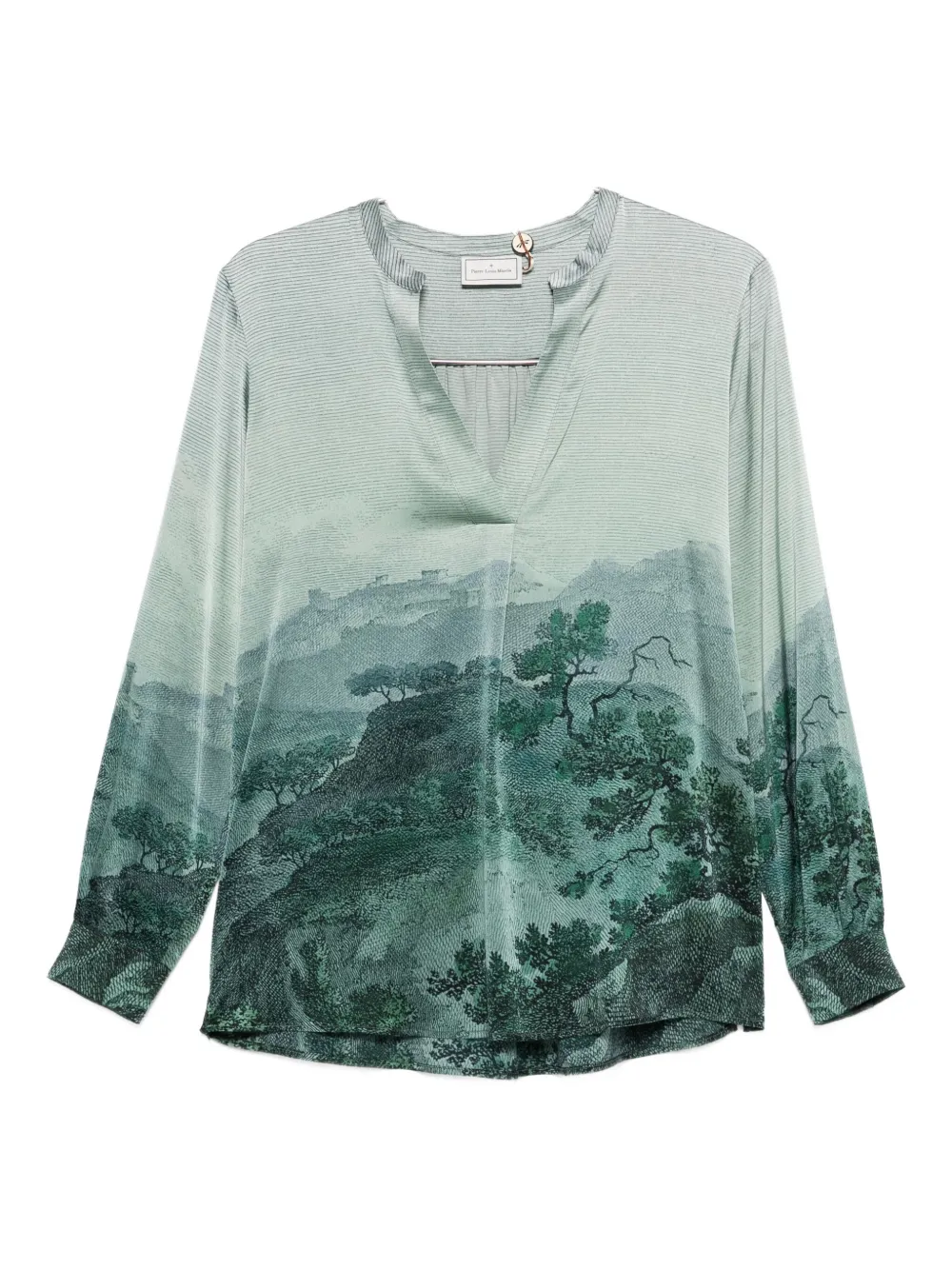 Pierre-Louis Mascia Top Adastrgum con stampa - Verde