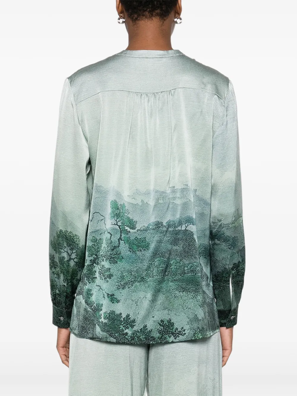 Pierre-louis Mascia Adastrgum Printed Top In Green