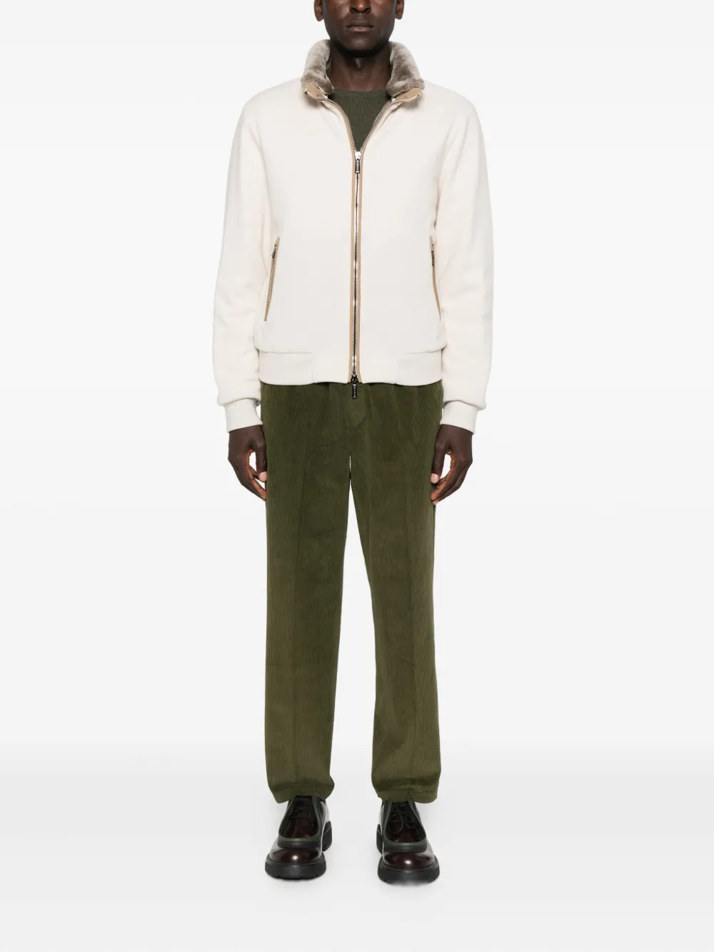 Moorer fur-trimmed zip-front jacket | Down Jackets | Image 2