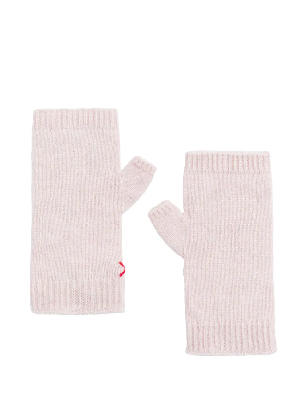 Chinti & Parker Ribbed Fingerless Gloves In Pink