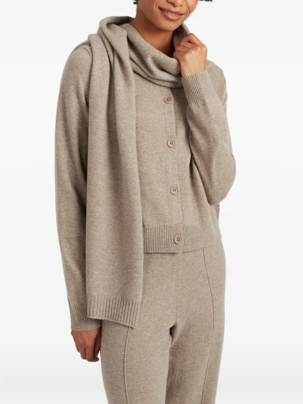 Chinti & Parker Ribbed-edges Scarf In Neutral