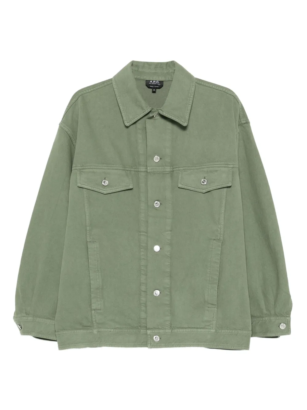 A.P.C. button-fastening flap-pocket jacket | Green | Image 1