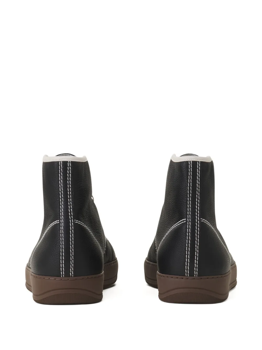Lanvin leather lace-up sneakers Black