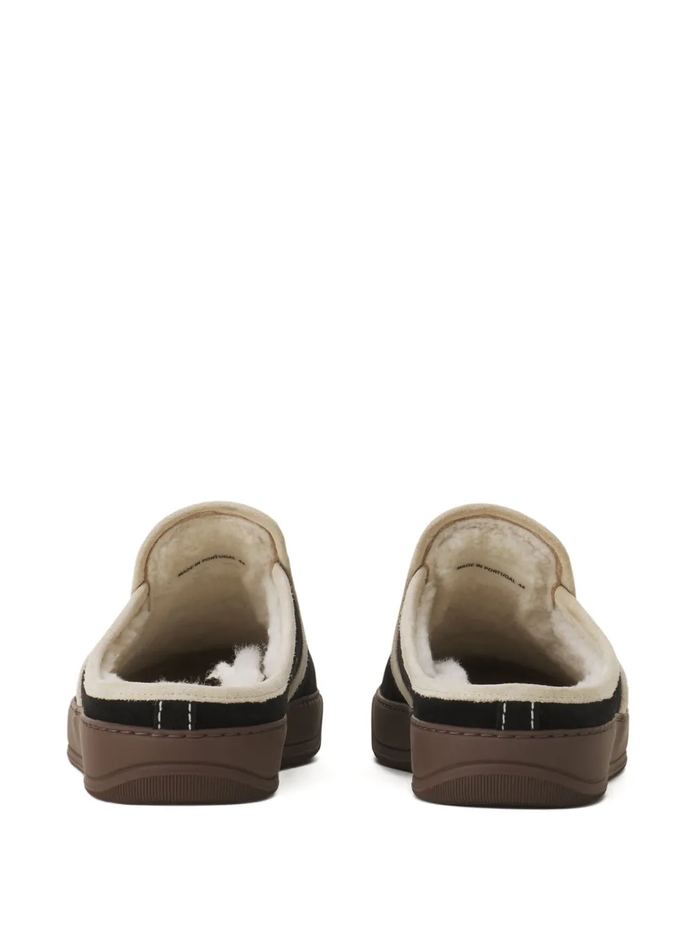 Lanvin Suède leren slip-on sneakers Zwart