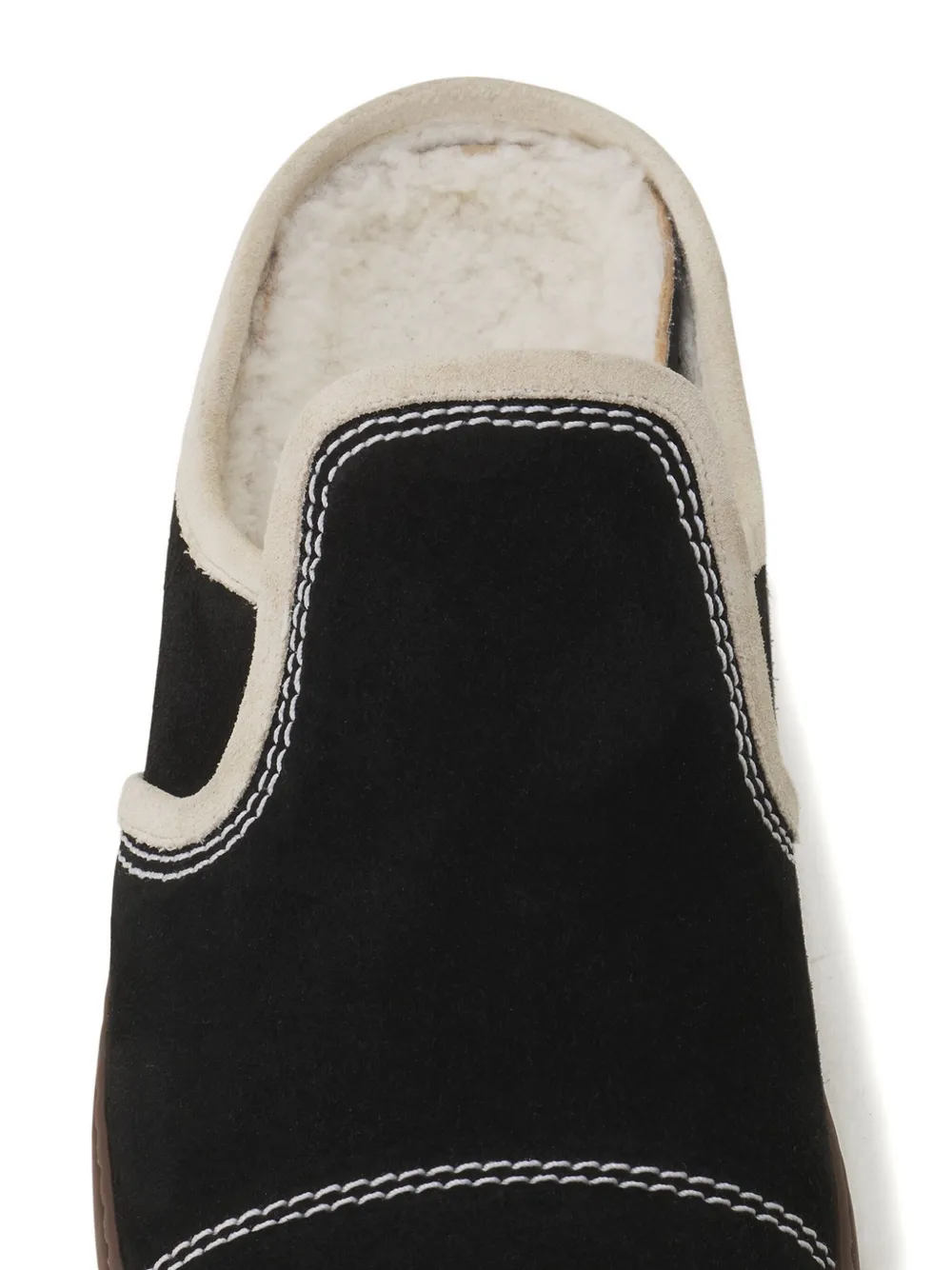 Lanvin Suède leren slip-on sneakers Zwart