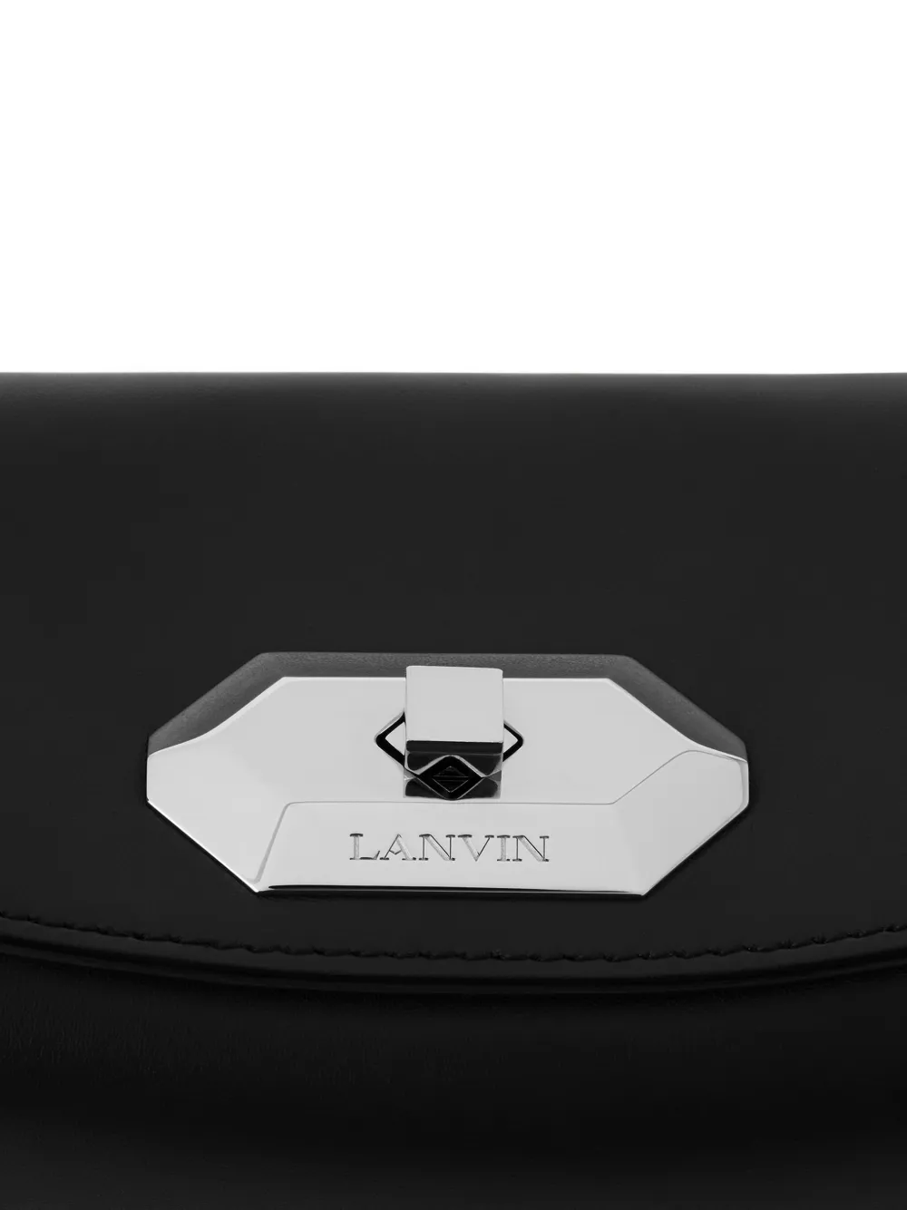 Lanvin Clutch met logoplakkaat Zwart
