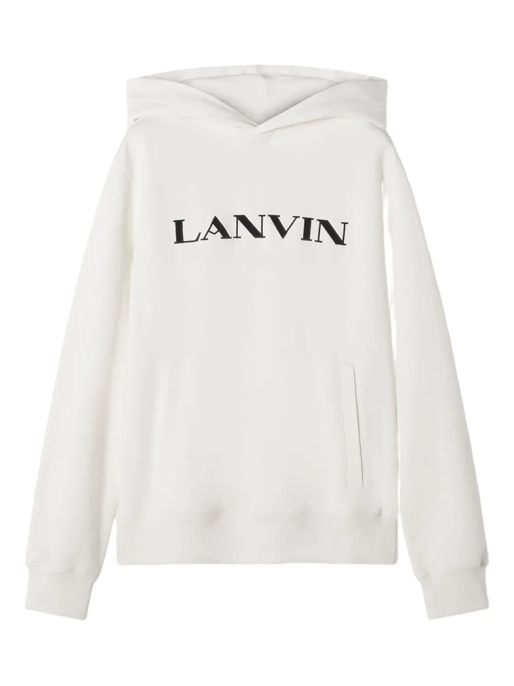 Lanvin Hoodie met geborduurd logo Wit
