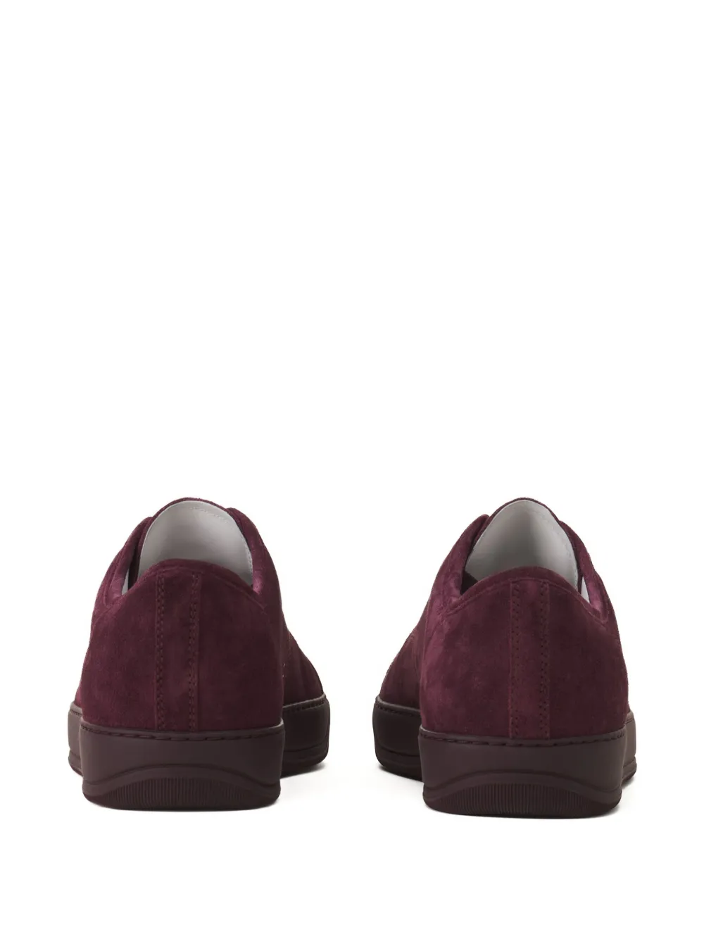Lanvin suede leather cap-toe sneakers Red