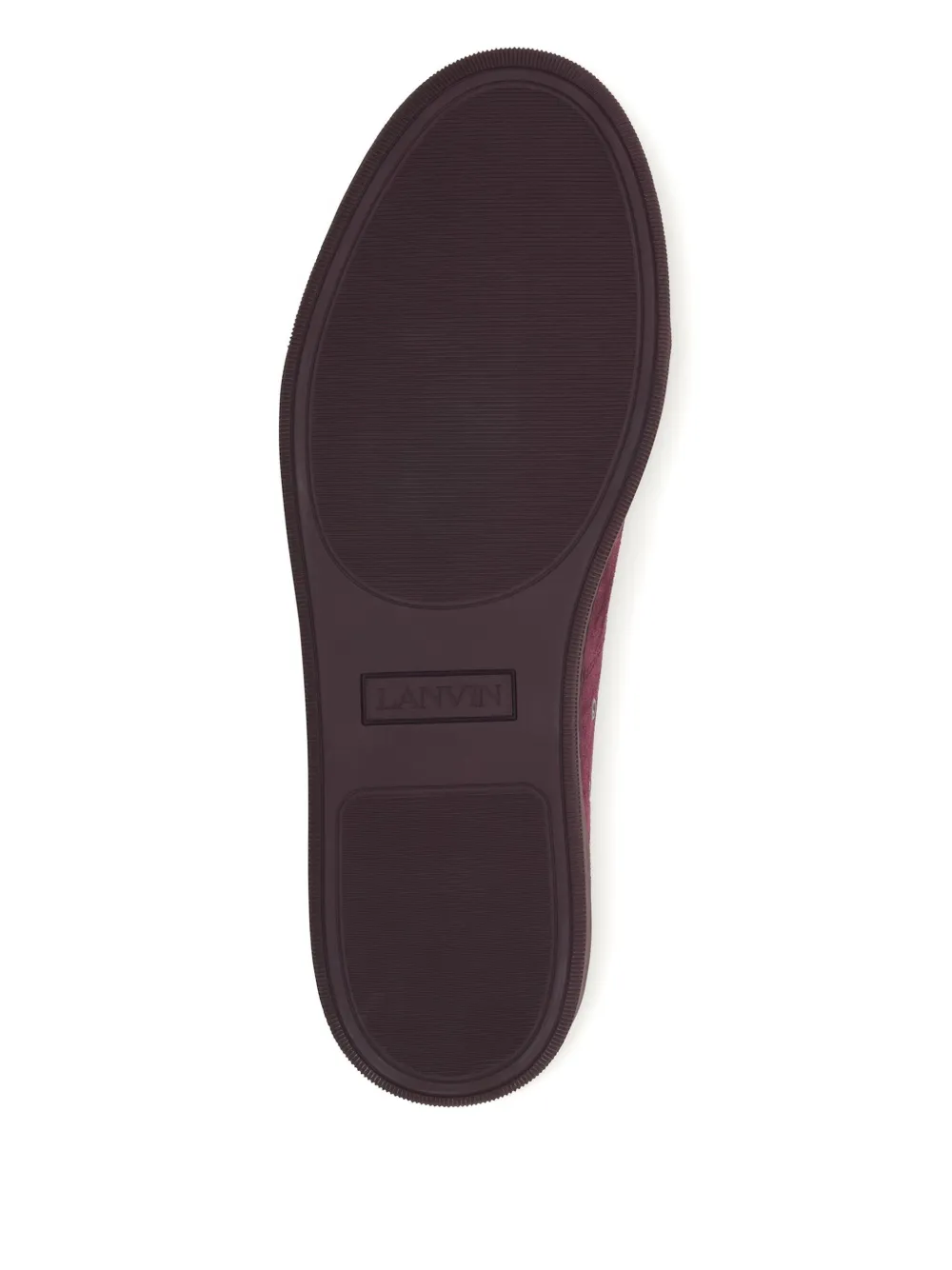 Lanvin suede leather cap-toe sneakers Red