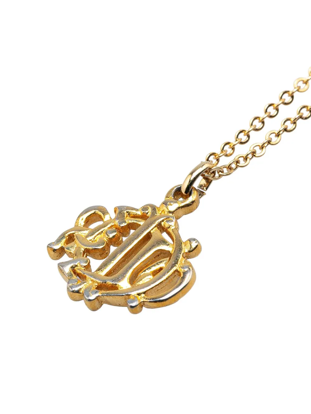 Christian Dior Pre-Owned 20th Century Gold Plated Logo Pendant Christian Dior Pre-Owned 20th Century Gold Plated Logo Pendant