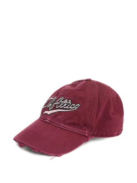The Attico logo-embroidered frayed-edge baseball cap