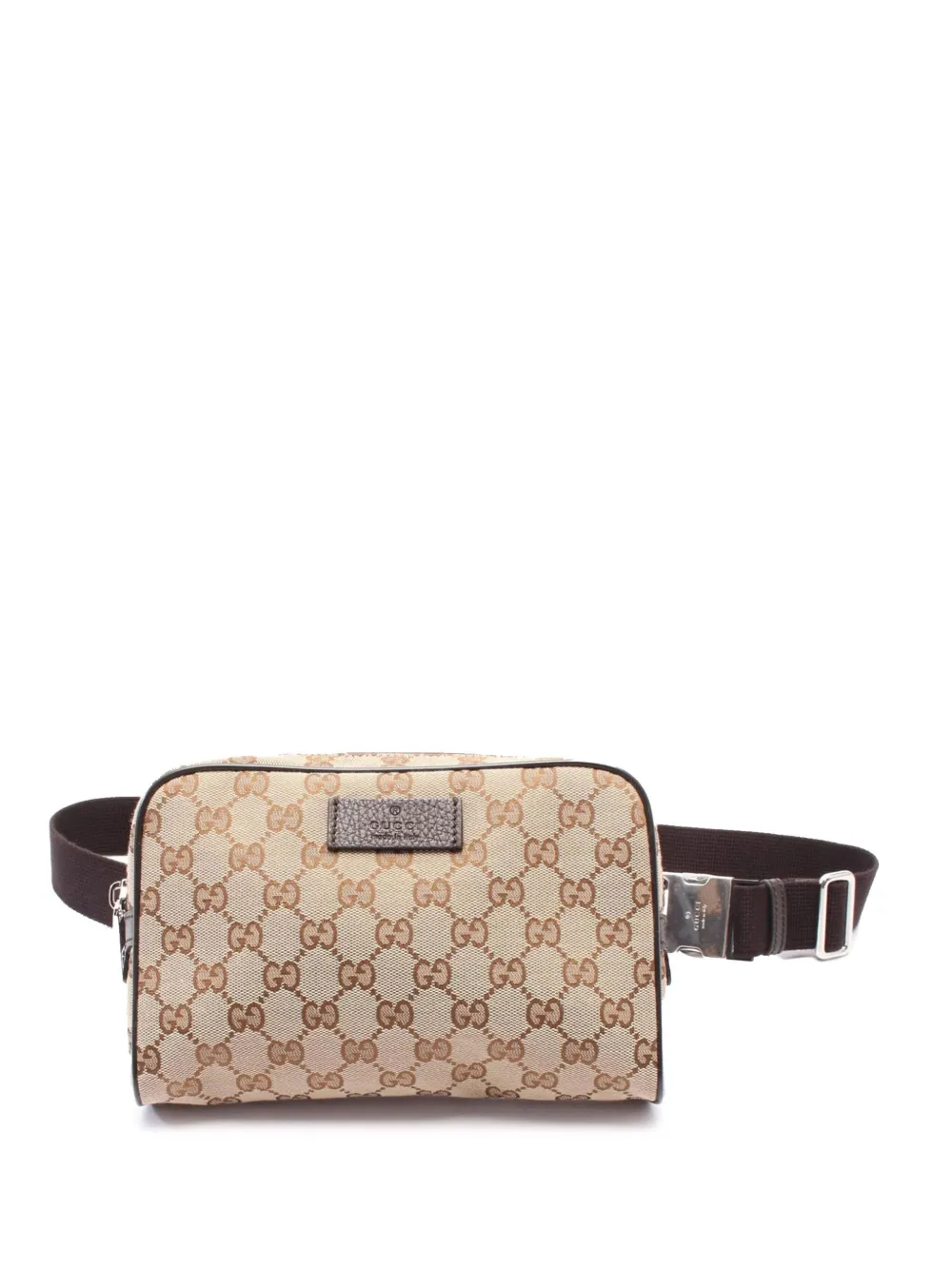 Pre-owned Gucci 2000-2015 Gg Canvas Belt Bag In Brown