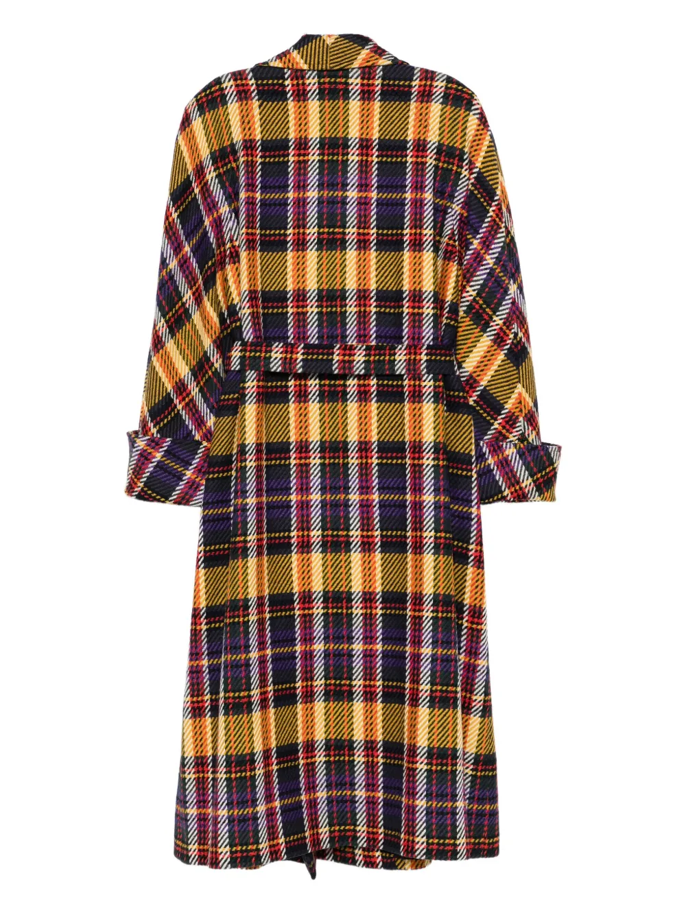 Valentino Garavani Pre-Owned 1980s geruite wollen jas - Geel
