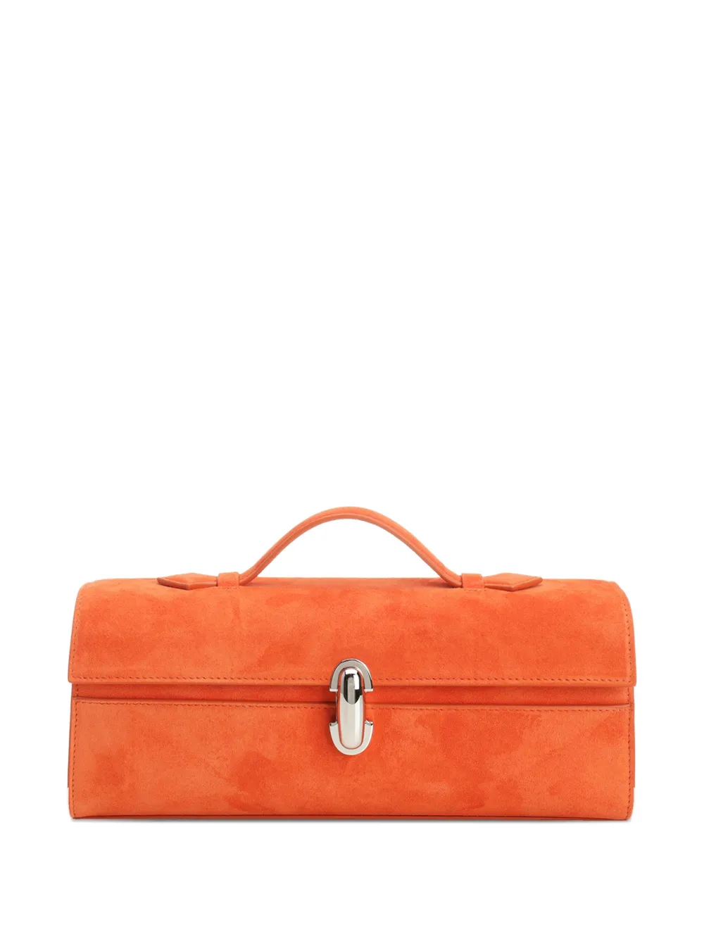 Symmetry top-handle clutch bag