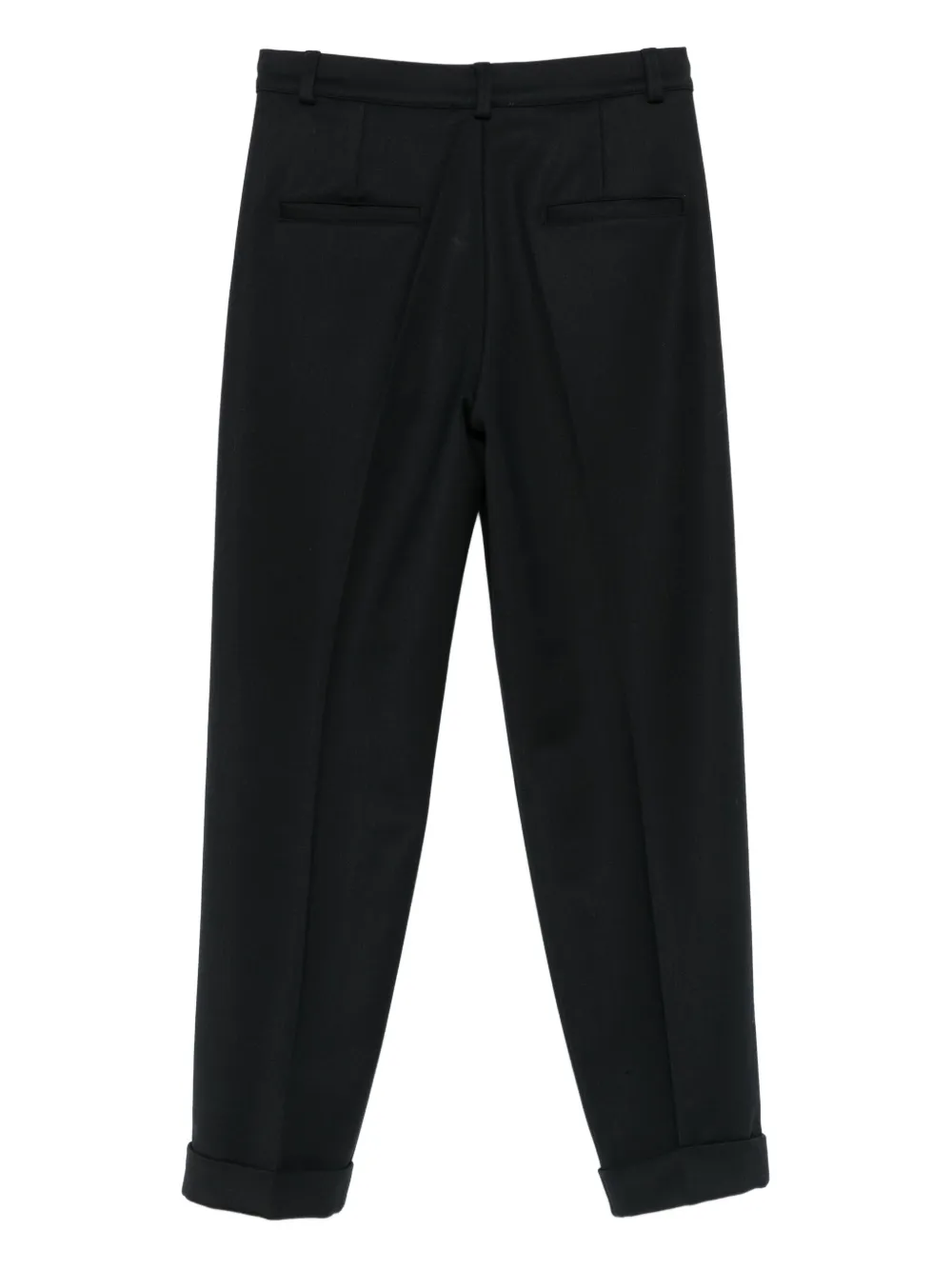 ALPHA STUDIO Geplooide broek met omgeslagen pijpen - Zwart